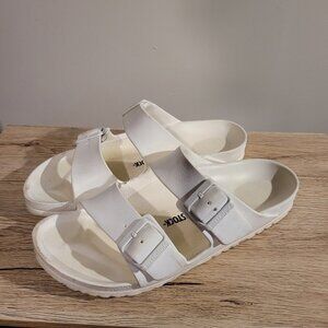 Birkenstock Arizona EVA Essentials White slide sandals SZ 42